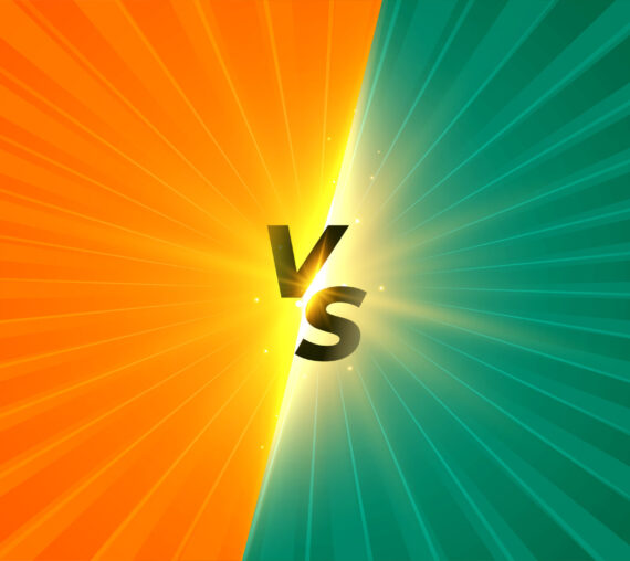 comic style versus vs banner with rays stripe