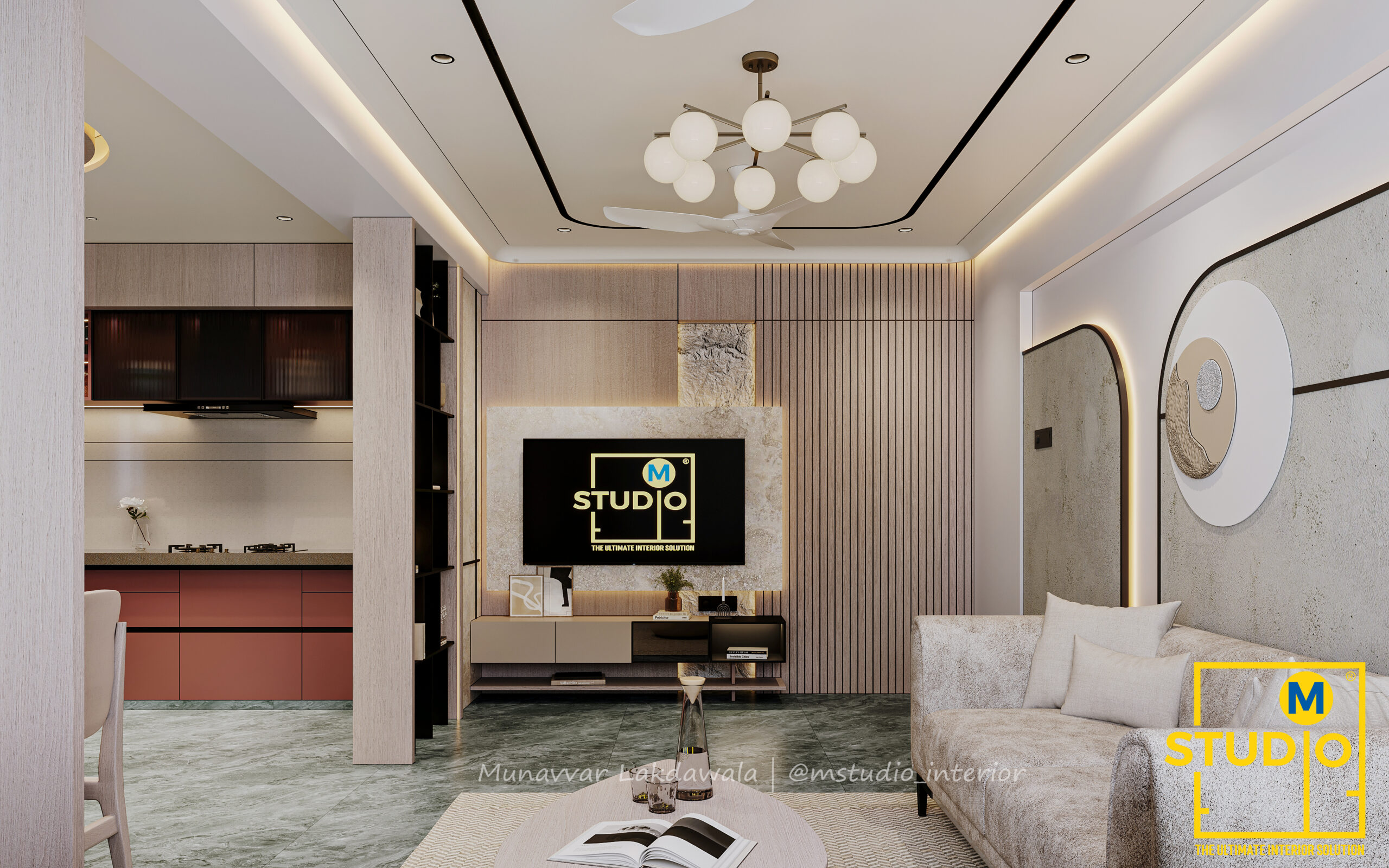 2BHK interior design Surat by M STUDIO