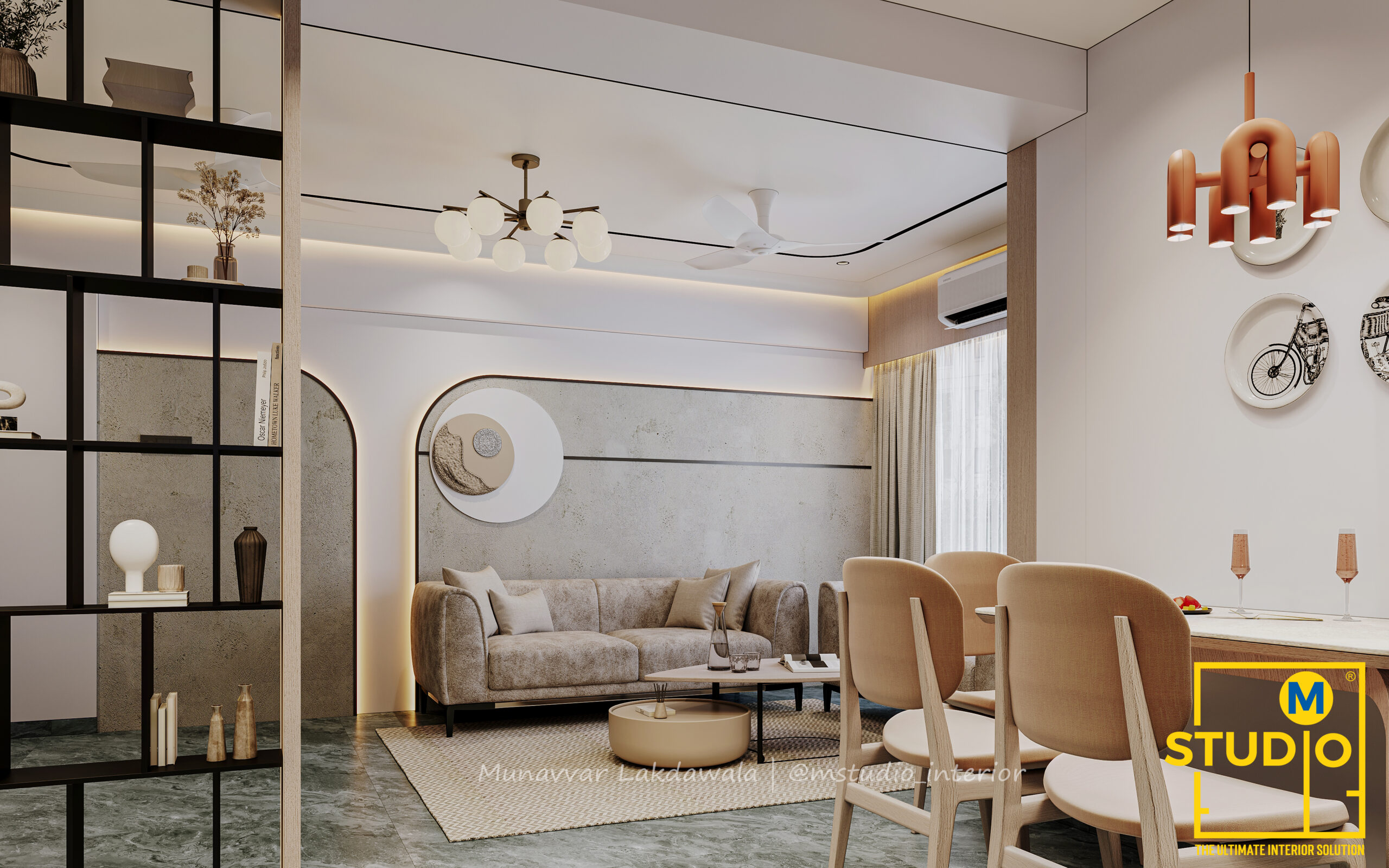 2BHK interior design Surat by M STUDIO