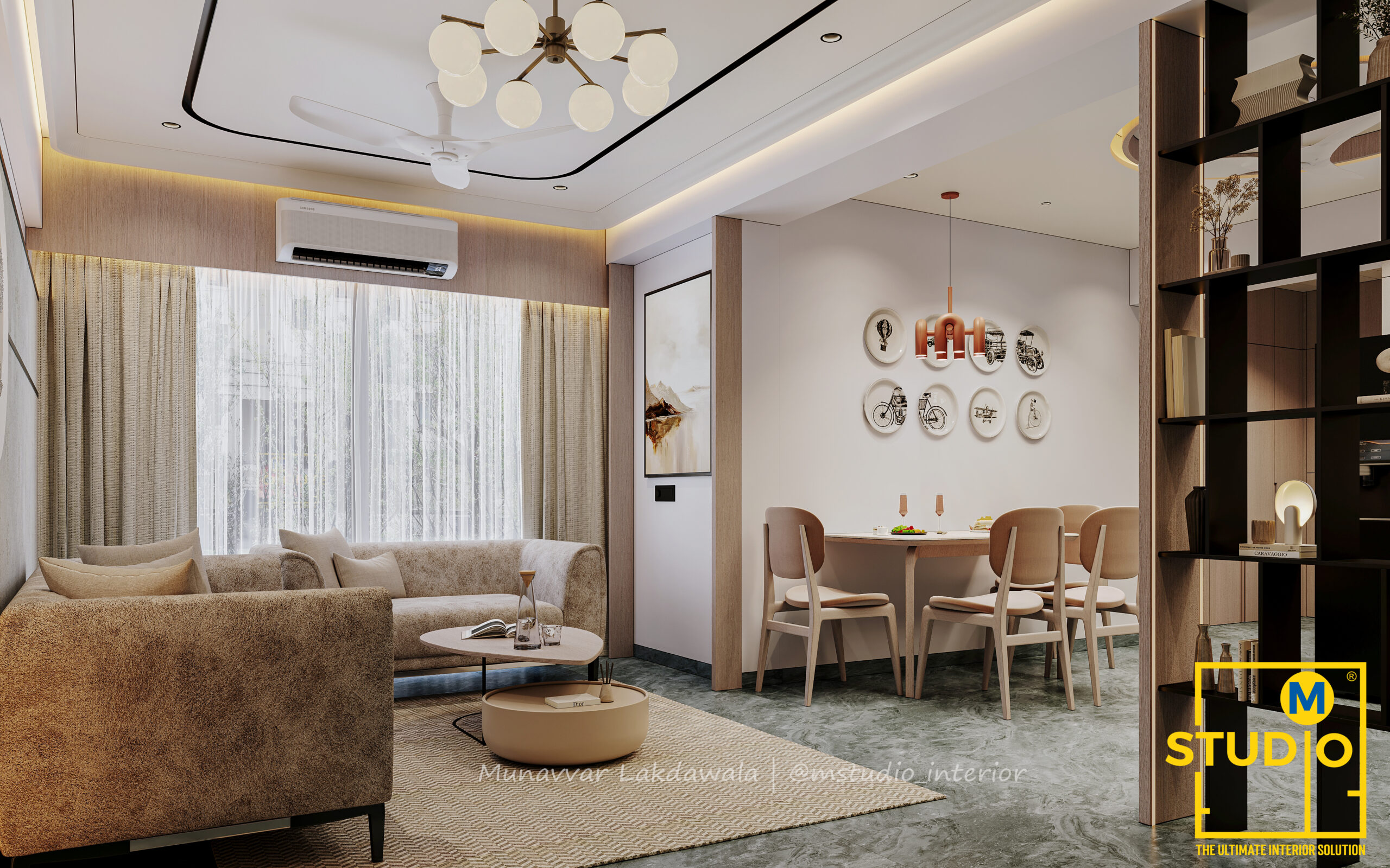 2BHK interior design Surat by M STUDIO